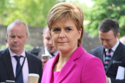 La primera ministra d'Escòcia i líder de l'SNP, Nicola Sturgeon, durant les declaracions a l'ACN.