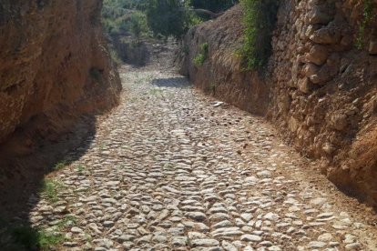 Camino cubierto de acceso al fortín de Tenasses.