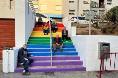 Imatge de la jornada d'ahir a la plaça Europa de Sant Pere i Sant Pau.