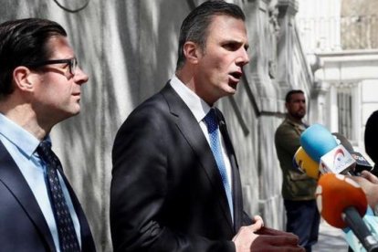 Imatge d'arxiu de Javier Ortega Smith a les portes del Tribunal Supremo.