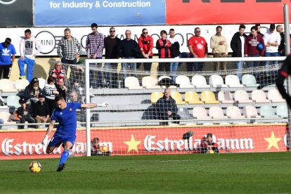 Edgar Badia en el partit disputat contra Osasuna