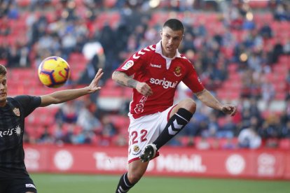 Abrahám Minero, durante el Nàstic-Almería