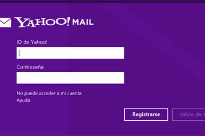 Imagen del correo de Yahoo.