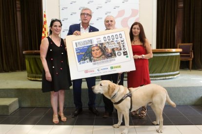 Imagen de la presentación del Cupón de la ONCE dedicado a Santa Tecla.