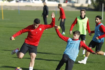 Vélez durant un entrenament.