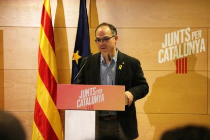 Turull en un acte de campanya de JxCAT