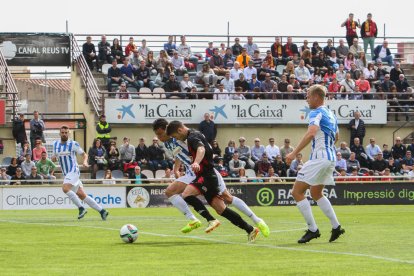 Fran Carbia, durant el duel contra el Balears