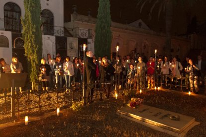 Imagen de archivo de una de las visitas teatralizadas al recinto funerario.