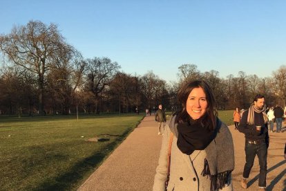 La Cristina en el famós parc londinenc de Hyde Park.