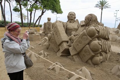 El pessebre de sorra va ser inaugurat dissabte passat.