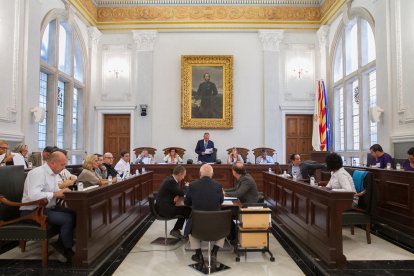 Saló de Plens de l'Ajuntament, dijous a la tarda.