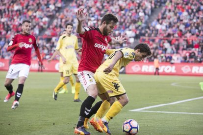 Álex López, durante un partido con el Nàstic de la pasada temporada, donde ayudó a conseguir la permanencia.