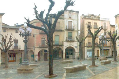 Vista de la plaza Major de Montblanc.