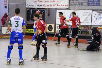 El Vendrell, durante un duelo contra la Lérida, en una imagen de archivo.