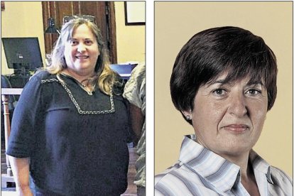 A l'esquerra, Fina Bartolí, i a la dreta, Dolors Palma.