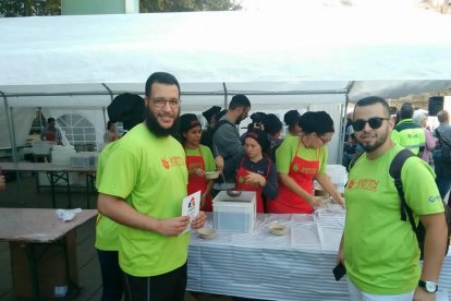 Miembros de la junta, en la fiesta del reaprovechamiento alimenticio.