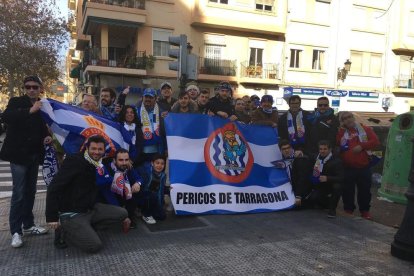 Imagen de los Pericos de Tarragona que viajaron a Valencia.