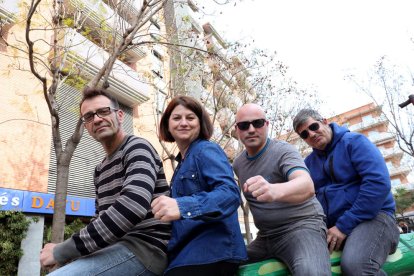 Ramon Cuenca, Puri Pedrola, Carles García i Evan Dedes (falta Héctor Mir, cinquè membre del grup).