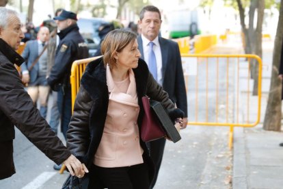 Carme Forcadell en su llegada al Tribunal Supremo este 9 de noviembre.