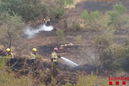 Els Bombers s'han desplaçat fins al lloc dels fets amb quatre dotacions terrestres i tres més d'aèries.