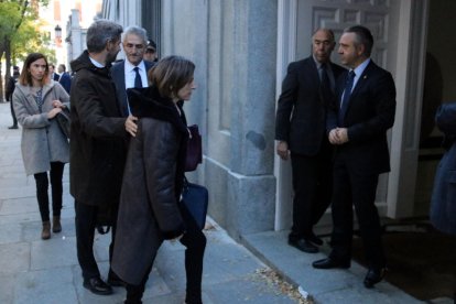 Carme Forcadell, entrando en el edificio del Tribunal Supremo.