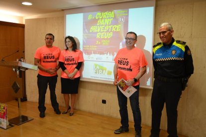 Juan Bonillo en el acto de presentación de una anterior edición de la carrera de Sant Silvestre.