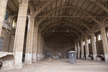 Imatge de la nau central del Celler Noucentista, que es preveu que es converteixi en sala polivalent.