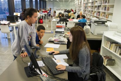 Una imatge d'arxiu de la Biblioteca Pere Anguera.