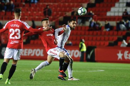 Xavi Molina, durante el partido contra el Zaragoza.