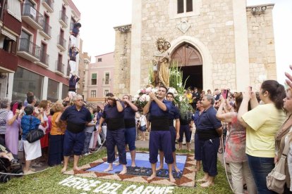 Instant de la processó de la Verge del Carme de l'any 2015.