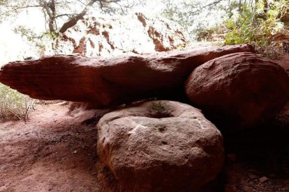 La estructura de piedra serviría para hacer sacrificios animales.