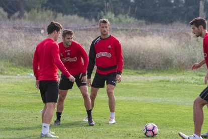 Ricardo Vaz, Fran Carbia i Máyor, durant un dels entrenaments de la setmana passada.