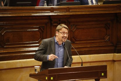 El portaveu d'En Comú Podem, Xavier Domènech, al debat d'investidura.