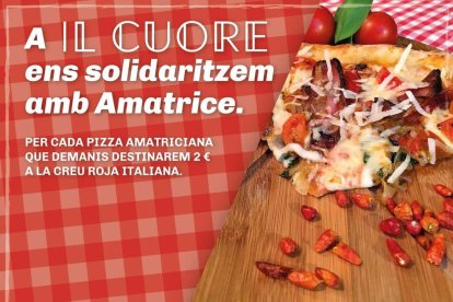 Pizza Amatriciana a Il Cuore de Reus per ajudar les víctimes del terratrèmol d'Itàlia