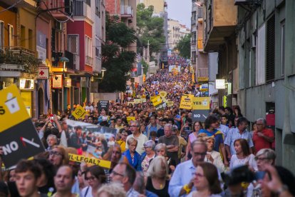 Manifestació unitària de commemoració de l'1-O a Tarragona