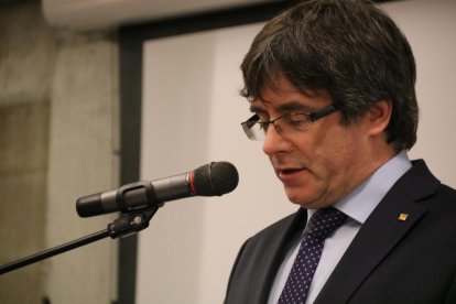 Imatge de Carles Puigdemont a Gant.