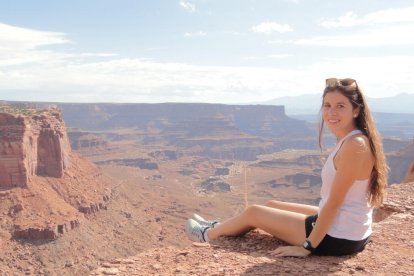 Carla Amorós en el Canyonlands National Park, cerca de Moab, en Utah.