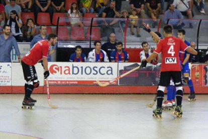 El Vendrell, durante el partido en la pista del Noia del pasado sábado.