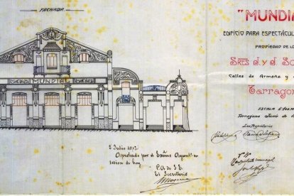 El plano del Cinema Mundial, que nunca se llegó a construir.