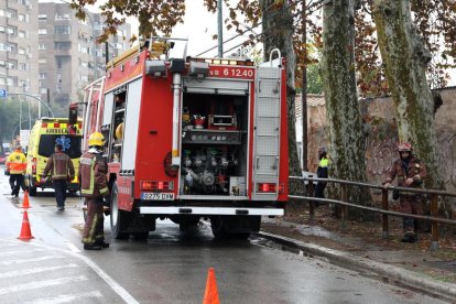 Los Bomberos han intervenido para apagar el fuego.