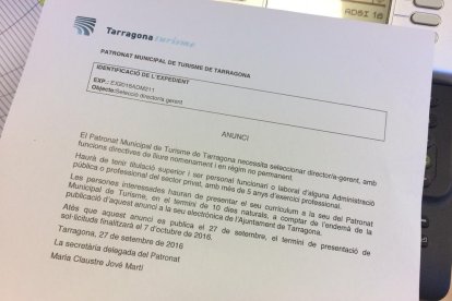 El anuncio publicado en la página web del Ayuntamiento.