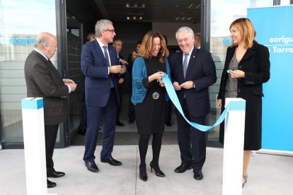 Julio Sorigué, Ana Vallés, Josep Fèlix Ballesteros i Josep Poblet han intervingut en la inaguració de la nova seu.