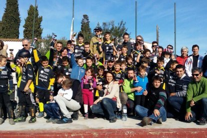 Deportistas del Club Biketrial Costa Daurada Torredembarra.