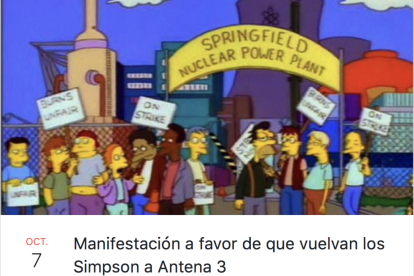 Cpnvocatòria de la manifestació a Facebook.