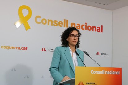 Marta Rovira en el Consell Nacional d'ERC.