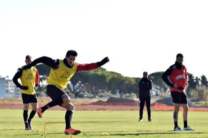 Albístegui, entrenando.