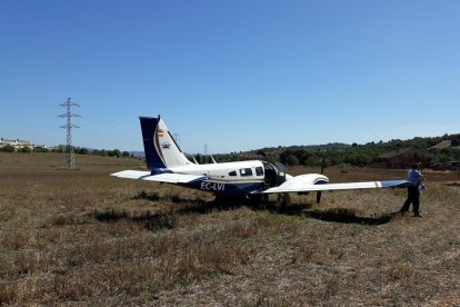 Imagen de la avioneta que ha sufrido el accidente.