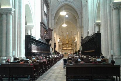 L'interior de la Catedral durant l'homilia de l'Arquebisbe Jaume Pujol.