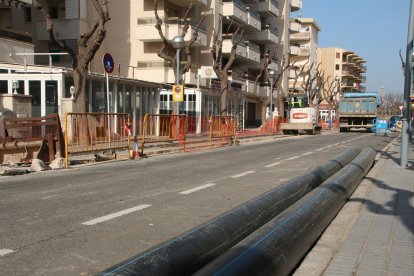 Estado de la calle Montserrat Caballé debida a las obras