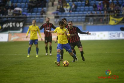 Querol, durante el partido.